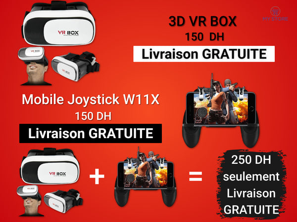 Le Pack VR BOX 2.0 + Mobile Joystick W11X