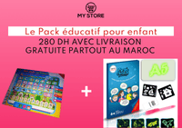 Le Pack DUO éducatif pour Enfant: Tableau Magique de dessin avec lumière + la Tablette éducative en Français